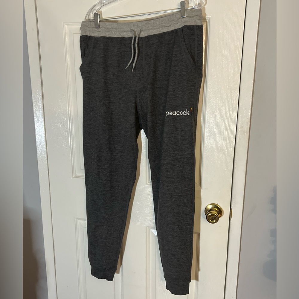 Heather Grey Sweatpants with Peacock logo